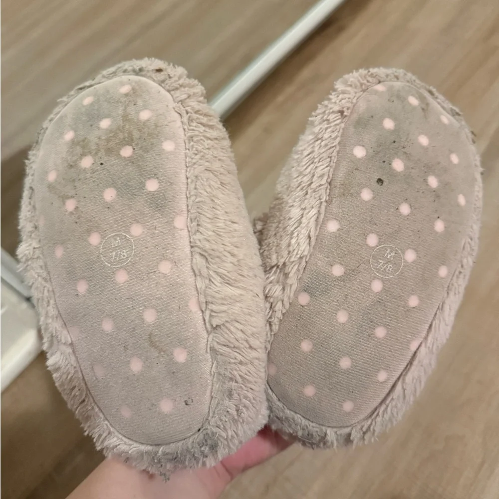 Cat & Jack Toddler Girls' Doe Fawn Bootie Slippers Medium 7/8T